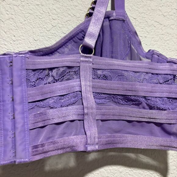 Torrid Curve Bralette Bra 1 Bougainvillea Straps And Lace Underwired Adjustable - Picture 7 of 11